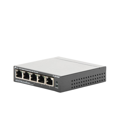 Switch Escritorio No Administrable de 5 puertos 10/100/1000 Mbps / Con 4 puertos PoE 802.3af/at de hasta 65 W / PoE Extendido hasta 250 metros