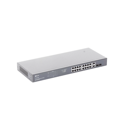 Switch no administrable de 16 puertos 10/100/1000Mbps y PoE af/at, 2 puertos SFP hasta 250W.