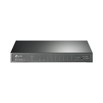 Switch PoE JetStream SDN Administrable 8 puertos 10/100/1000 Mbps + 2 puertos SFP, 8 puertos PoE, 61W, administración centralizada OMADA SDN