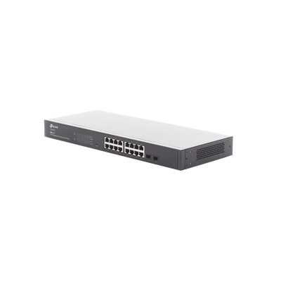 Switch Omada SDN Administrable / 16 puertos Gigabit y 2 puertos SFP / Funciones sFlow, QinQ y QoS / Administración centralizada OMADA