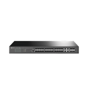 Switch de Fibra Óptica L2+ Omada / 24 puertos SFP 1GE / 4 Puertos Combinados SFP+/RJ45 Gigabit / 2 Puertos Consola RJ45|micro-SUB / Administración Centralizada Omada o Stand-Alone / Compatile con IPv6 / Multicast IGMP Switch de Fibra Óptica L2+ Omada / 24 puertos SFP 1GE / 4 Puertos Combinados SFP+/RJ45 Gigabit / 2 Puertos Consola RJ45|micro-SUB / Administración Centralizada Omada o Stand-Alone / Compatile con IPv6 / Multicast IGMP