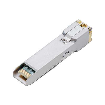 Transceptor mini-GBIC SFP+ RJ45 / Admite 10GBASE-T, 5GBASE-T, 2.5GBASE-T, 1000BASE-T y 100BASE-TX / Distancia Hasta 30 metros / Conector RJ45 (10G)
