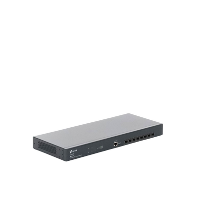 Switch Fibra Óptica L2+ Omada / 8 Puertos SFP+ 10G / 2 Puertos Consola (RJ45 y micro-USB) / Administración Centralizada Omada o Stand-Alone / Multicast IGMP / Calidad de Servicio / Montaje en Rack / Silencioso (sin ventiladores)