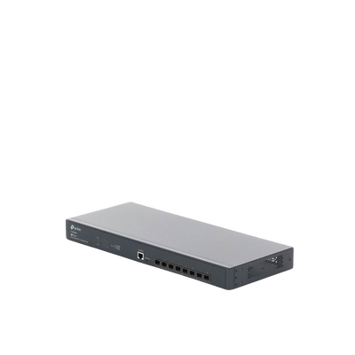 Switch Fibra Óptica L2+ Omada / 8 Puertos SFP+ 10G / 2 Puertos Consola (RJ45 y micro-USB) / Administración Centralizada Omada o Stand-Alone / Multicast IGMP / Calidad de Servicio / Montaje en Rack / Silencioso (sin ventiladores)
