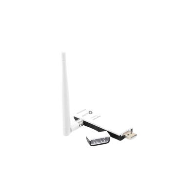 Adaptador USB inalámbrico de alta ganancia N 150 Mbps 2.4 GHz con 1 antena desmontable de 4dBi