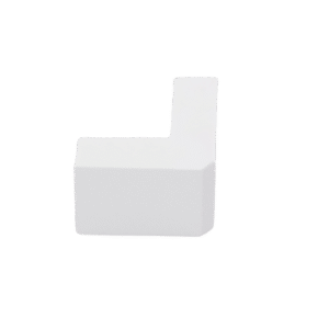 Esquinero exterior color blanco de PVC auto extinguible para canaletas TMK1735, TMK1735SD (5310-02001)