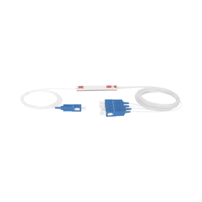 Splitter (Divisor Óptico) tipo PLC, de 1x4, conectores SC/UPC