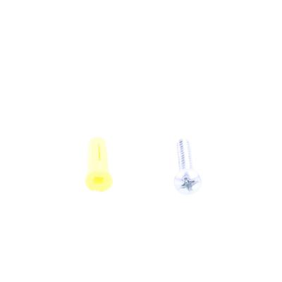 Paquete de 20 taquetes amarillo 1" y 20 tornillos 8mm x 1"