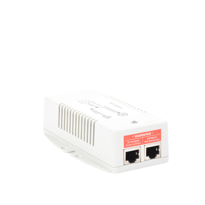 Inyector POE para Aplicación Solar, Entrada 18-36 Vcc, Salida en 56 Vcc, 802.3 af/at, 10/100/1000 Mbps, Hasta 35 Watts