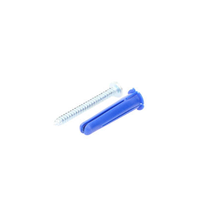 Paquete de 6 taquetes azul 2" y 6 tornillos 12mm x 2" (1105-05002)
