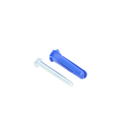 Paquete de 6 taquetes azul 2" y 6 tornillos 12mm x 2" (1105-05002)