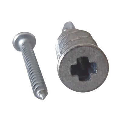 Taquete Métalico TPD Zinc con tornillo 8 x 1 1/4", Ideal para Uso con carteles publicitarios, Electrodomésticos