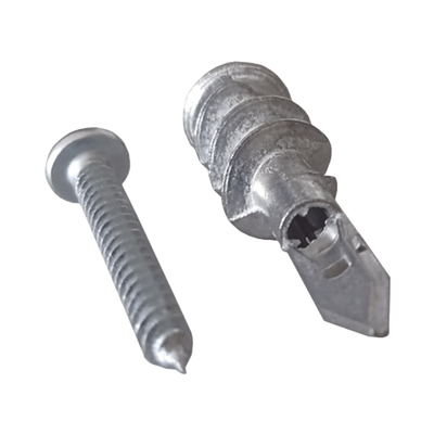 Taquete Métalico TPD Zinc con tornillo 8 x 1 1/4", Ideal para Uso con carteles publicitarios, Electrodomésticos