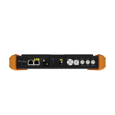 Probador de Vídeo con Pantalla LCD de 7" para IP ONVIF / 8MP TVI + 8MP CVI + 8MP AHD + SDI/EXâ€SDI + Multímetro + Cable TDR / Prueba de Red de Fibra Óptica + Medidor de Distancia Laser + Cámara Integrada