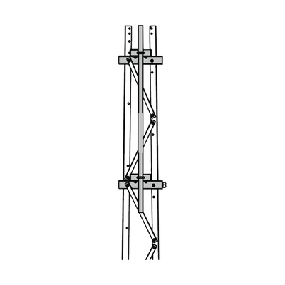 Mástil 2-3/8" x 1.8 m para Montaje en Cara de Torre Super Titan Secciones 1 a 3.