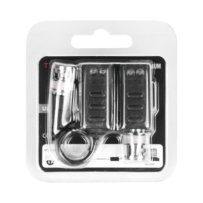 Kit de Transceptores (Baluns) con TERMINALES TIPO TORNILLO, Resolución 4K, Cable flexible COAXIAL Blindado / COAXITRON / AUDIO POR COAXITRON / Menu OSD /Conector 100% COBRE / Calidad PREMIUM