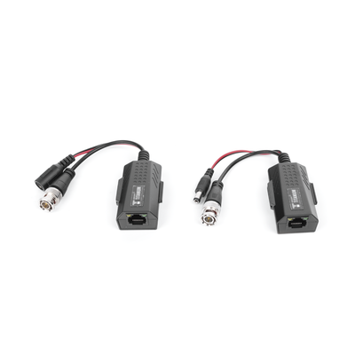 Kit de transceptores activos con conector para alimentación (12V/24Vcc/AC) TurboHD para aplicaciones de video por UTP Cat5e/6 en HD. Distancia de hasta 150 m en 4K Kit de transceptores activos con conector para alimentación (12V/24Vcc/AC) TurboHD para aplicaciones de video por UTP Cat5e/6 en HD. Distancia de hasta 150 m en 4K