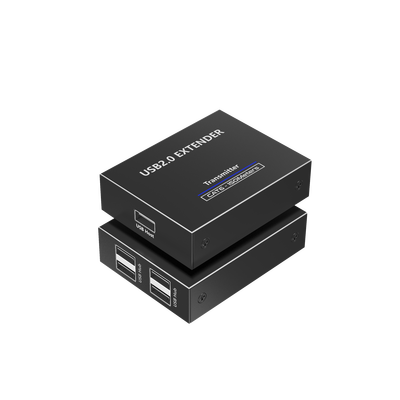 Kit EXTENSOR USB 2.0 de 4 Puertos para Distancias de Hasta 150 m / Soporta USB 2.0, USB 1.1 y USB 1.0 / UTP Cat 5e/6/6a/7 / Soporta Switch Gigabit / Ideal para Cámaras WEB, Impresoras, Escáner, Memorias, Mouse, etc.