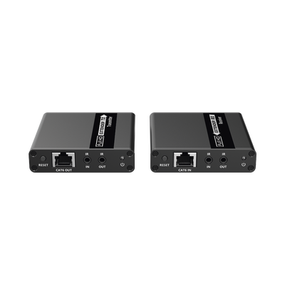 Kit Extensor HDMI para distancias de 70 metros / Soporta resoluciones 720 y 1080P @ 60 Hz / Cat 6, 6a y 7 / Cero Latencia / Uso 24/7 / HDR10 / Salida Loop / Configuración EDID / Soporta control remoto del equipo fuente / Salida de audio de 3.5mm
