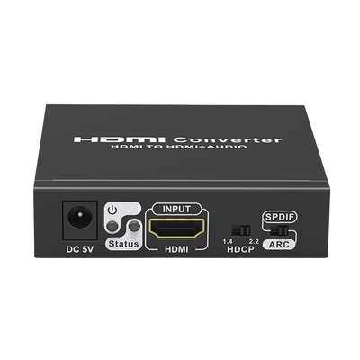 Extractor de Audio de HDMI a HDMI + Audio / Salida de Audio Digital o Análoga / SPDIF / Toslink / Auxiliar 3.5mm (Estéreo) / Salida HDMI solo video / Soporta ARC / HDR / HDCP / Separa el Audio del Contenido HDMI . Extractor de Audio de HDMI a HDMI + Audio / Salida de Audio Digital o Análoga / SPDIF / Toslink / Auxiliar 3.5mm (Estéreo) / Salida HDMI solo video / Soporta ARC / HDR / HDCP / Separa el Audio del Contenido HDMI .