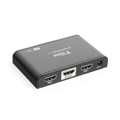 Divisor (Splitter) HDMI 4K de 1 Entrada a 2 Salidas (Simultaneas) / Soporta 4K×2K / Ajuste de resoluciones EDID / HDR / HDMI 2.0 / HDCP 2.2 / Soporta formatos de Audio Dolby Digital / Longitud del cable de entrada y salida ≤10m.