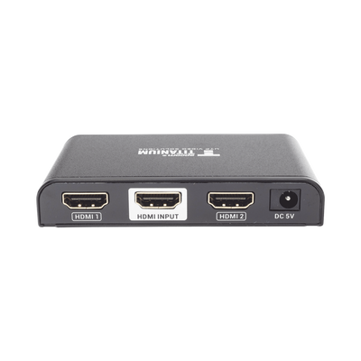 Divisor (Splitter) HDMI 4K de 1 entrada a 2 salidas / Soporta 4K×2K / HDMI 2.0 / HDCP 2.2 / HDMI 3D / Longitud del cable de Entrada ≤30m, Salida ≤25m / Divide 1 Entrada de video HDMI a 2 Salidas de Video HDMI (Simultaneas).