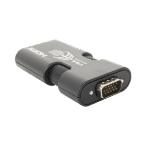 MINI Adaptador de VGA a HDMI / Resolución 1920x1080 @ 60Hz / Jack de audio de 3.5mm / Soporta alimentacion por Micro USB