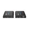 Kit extensor KVM (HDMI y USB) hasta 120 metros / Resolución 1080P @ 60 Hz / Soporta STP y UTP CAT6 / Soporta Switch Gigabit para control KVM múltiple / Soporta hasta 253 receptores / Transmite el Video y Controla tu DVR vía USB