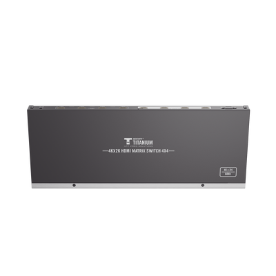 MATRICIAL 4 x 4 / 4 Entradas y 4 Salidas en HDMI / 4K × 2K @ 60Hz / 18Gbps / HDMI 2.0 / HDCP 2.2 / 3D / Conmutación por Botón, RS232 o Control Remoto / IDEAL PARA CENTROS DE MONITOREO, COMPARACION Y ANALISIS.