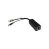 Cable divisor PoE pasivo de 48-55 Vcc @ 12 Vcc, 2 A. Aplicaciones como adaptar micrófonos en cámaras IP