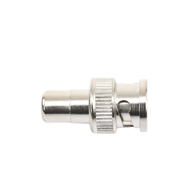 Adaptador en línea para 75 Ohm, de conector BNC macho a RCA hembra en aplicaciones de Audio-Video para cámaras, monitores y DVR´s.