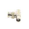 Adaptador en T para 75 Ohm de Conector BNC Macho a Doble BNC Hembra, Níquel/ Oro/ Teflón.