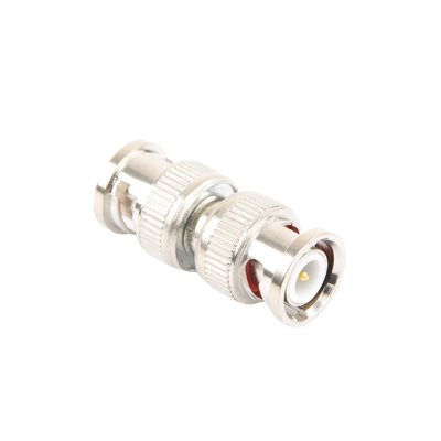 Adaptador tipo barril para 75 Ohm, de conector BNC macho a BNC macho, Níquel/ Oro/ Teflón. Adaptador tipo barril para 75 Ohm, de conector BNC macho a BNC macho, Níquel/ Oro/ Teflón.