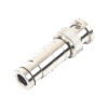 Conector BNC Macho en 75 Ohm, de Compresión Axial para Cable Coaxial RG-59/U, Níquel/ Oro/ Politetrafluoroetileno.
