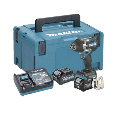 Llave de Impacto BL con Cuadro de 1/2", 4 Velocidades eléctricas, Incluye 2 baterías Li-ION de 40 V, cargador rápido y maletín Makpac.