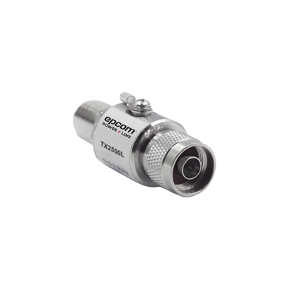 Protector de Línea Coaxial, tipo tubo de gas y paso de C.D., para 0-2.5 GHz, 750W y 0.2 dB de Perdida por Inserción