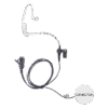Micrófono - audífono de solapa con tubo acústico transparente para KENWOOD PKT23K con tubo acústico de PU (grado médico)