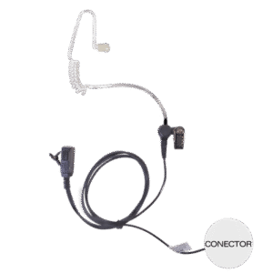 Micrófono - audífono de solapa con tubo acústico transparente para NXPOC-130