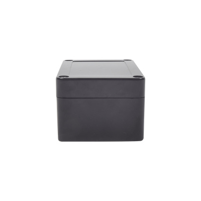 Gabinete Plástico Negro para Exterior (IP65) de 100 x 68 x 50 mm Cierre por Tornillos.