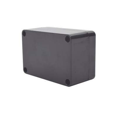 Gabinete Plástico Negro para Exterior (IP65) de 100 x 68 x 50 mm Cierre por Tornillos.