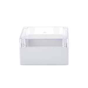 Gabinete Plástico para Exterior (IP65) de 160 x 160 x 90 mm Cierre por Tornillos Tapa Transparente.