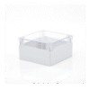 Gabinete Plástico para Exterior (IP65) de 160 x 160 x 90 mm Cierre por Tornillos Tapa Transparente.