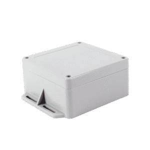 Gabinete Plástico Gris para Exterior (IP65) de 120 x 120 x 60 mm Cierre por Tornillos.