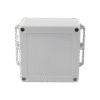 Gabinete Plástico Gris para Exterior (IP65) de 120 x 120 x 60 mm Cierre por Tornillos.