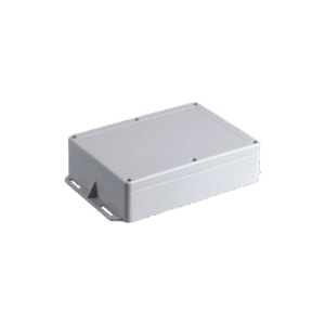 Gabinete Plástico para Exterior (IP65) de 160 x 220 x 100 mm Cierre por Tornillos Metálicos. Tiene Orejas para instalación a muro.