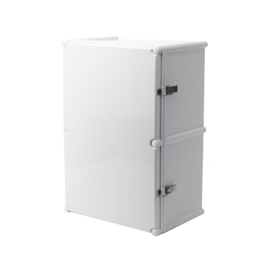 Gabinete Plástico para Exterior (IP65) de 560 X 380 x 265 mm Cierre por broche.