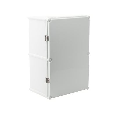 Gabinete Plástico para Exterior (IP65) de 560 X 380 x 265 mm Cierre por broche.