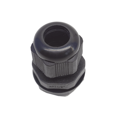 Conector Plástico Negro Tipo Glándula para Rosca NPT 1/2" Conector Plástico Negro Tipo Glándula para Rosca NPT 1/2"