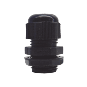 Conector Plástico Negro Tipo Glándula para Rosca NPT 1/2"