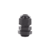 Conector Plástico Negro Tipo Glándula para Cable de 3.5 a 6 mm de Diámetro. Conector Plástico Negro Tipo Glándula para Cable de 3.5 a 6 mm de Diámetro.